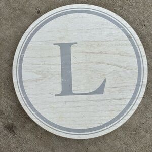 Round Wooden Lazy Suzan (L)